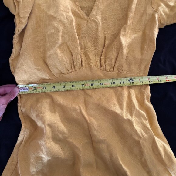 NWOT Linen A-Line Dress - Size S/M, Yellow - Picture 6 of 14